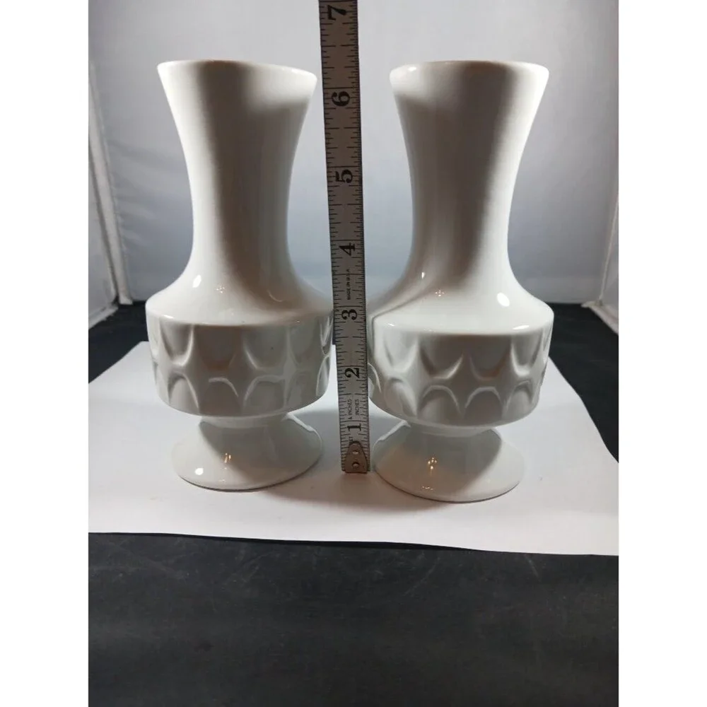 MID CENTURY MODERN Retro Vintage Small Vases (Pair-2pcs)